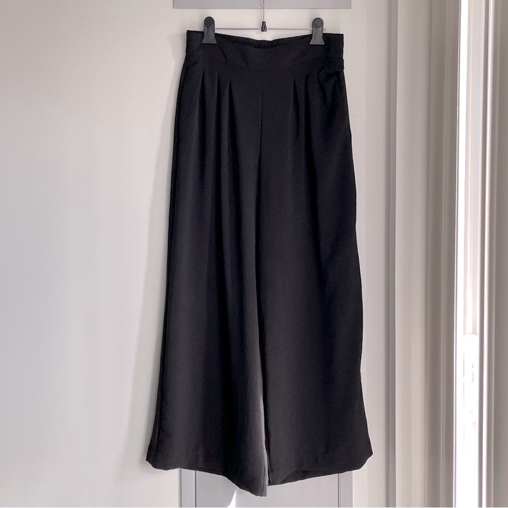 TRIBAL JEANS Black Wide-Leg Pants